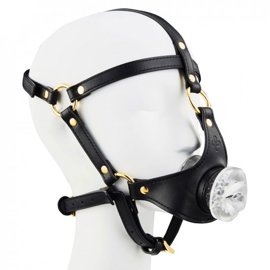 Маска-збруя для орального сексу LOCKINK SEVANDA Blowjob Head Harness Маска-збруя для орального сексу LOCKINK SEVANDA Blowjob Head Harness