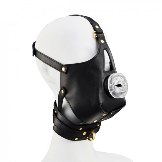 Маска-збруя для орального сексу з повідцем LOCKINK SEVANDA Blowjob Head Muzzle with Leash Маска-збруя для орального сексу з повідцем LOCKINK SEVANDA Blowjob Head Muzzle with Leash
