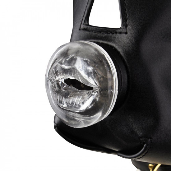 Маска-збруя для орального сексу з повідцем LOCKINK SEVANDA Blowjob Head Muzzle with Leash Маска-збруя для орального сексу з повідцем LOCKINK SEVANDA Blowjob Head Muzzle with Leash
