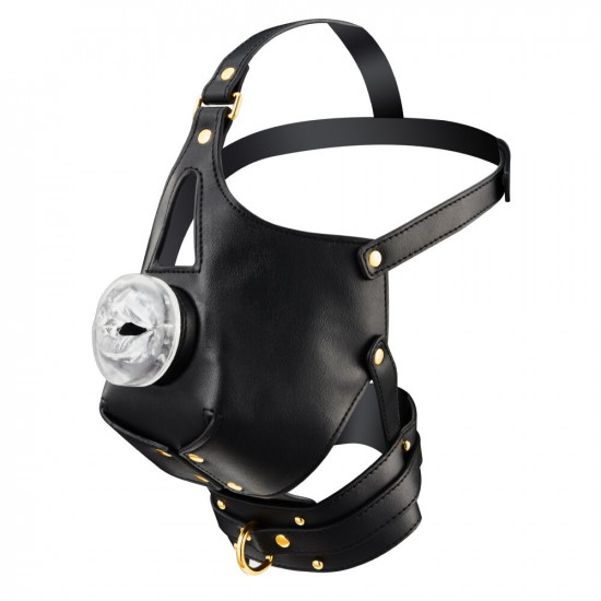 Маска-збруя для орального сексу з повідцем LOCKINK SEVANDA Blowjob Head Muzzle with Leash Маска-збруя для орального сексу з повідцем LOCKINK SEVANDA Blowjob Head Muzzle with Leash