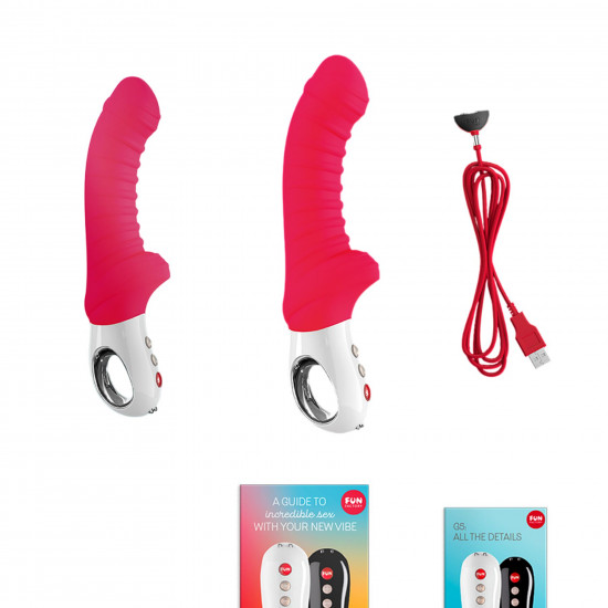 Вібратор для точки G Fun Factory TIGER india red, ребристий, підходить для анальної стимуляції Вібратор для точки G Fun Factory TIGER india red, ребристий, підходить для анальної стимуляції