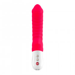 Вібратор для точки G Fun Factory TIGER india red, ребристий, підходить для анальної стимуляції