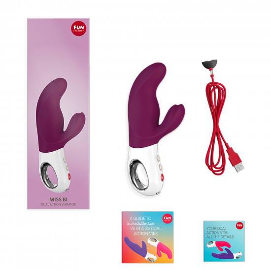 Вібратор-кролик Fun Factory MISS BI grape/white, 2 незалежні мотори, діаметр 4,2 см Вібратор-кролик Fun Factory MISS BI grape/white, 2 незалежні мотори, діаметр 4,2 см