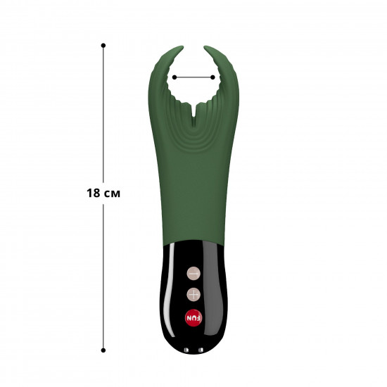 Вібратор для пеніса Fun Factory MANTA moss green/black, підходить для парних ігор Вібратор для пеніса Fun Factory MANTA moss green/black, підходить для парних ігор