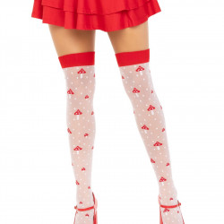 Панчохи Leg Avenue Polka Dot Mushroom Thigh Highs One Size