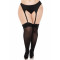 Панчохи Leg Avenue Lace top opaque thigh highs Black 1X/2X