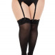 Панчохи Leg Avenue Lace top opaque thigh highs Black 1X/2X Панчохи Leg Avenue Lace top opaque thigh highs Black 1X/2X