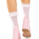 Шкарпетки ажурні з рюшами Leg Avenue Mini Bow Lace Anklet White Шкарпетки ажурні з рюшами Leg Avenue Mini Bow Lace Anklet White
