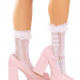 Шкарпетки ажурні з рюшами Leg Avenue Mini Bow Lace Anklet White Шкарпетки ажурні з рюшами Leg Avenue Mini Bow Lace Anklet White