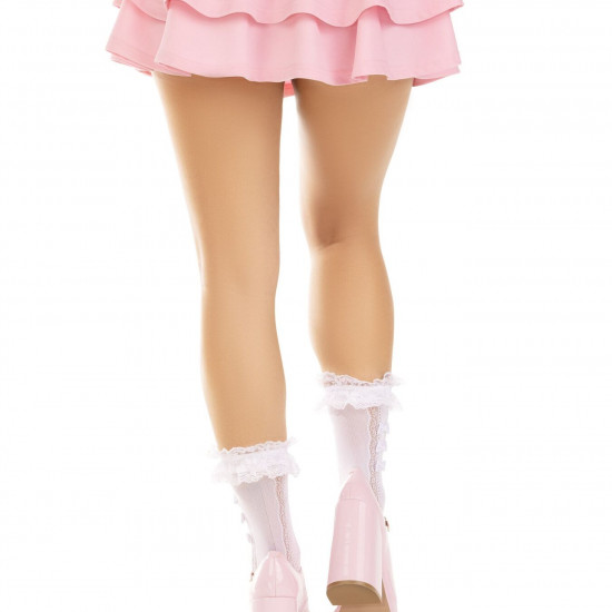 Шкарпетки ажурні з рюшами Leg Avenue Mini Bow Lace Anklet White Шкарпетки ажурні з рюшами Leg Avenue Mini Bow Lace Anklet White