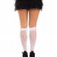 Шкарпетки ажурні з рюшами Leg Avenue Sweetheart Ruffle Cuff Knee Highs White, високі Шкарпетки ажурні з рюшами Leg Avenue Sweetheart Ruffle Cuff Knee Highs White, високі