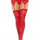 Панчохи Leg Avenue Leg Avenue Lace thigh highs & garterbelt Red One Size Панчохи Leg Avenue Leg Avenue Lace thigh highs & garterbelt Red One Size