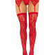 Панчохи Leg Avenue Leg Avenue Lace thigh highs & garterbelt Red One Size Панчохи Leg Avenue Leg Avenue Lace thigh highs & garterbelt Red One Size
