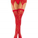 Панчохи Leg Avenue Leg Avenue Lace thigh highs & garterbelt Red One Size Панчохи Leg Avenue Leg Avenue Lace thigh highs & garterbelt Red One Size