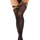Панчохи Leg Avenue Thigh highs with garter top Black One Size Панчохи Leg Avenue Thigh highs with garter top Black One Size