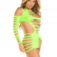 Мінісукня Leg Avenue Shredded cut-out mini dress Neon Green One Size Мінісукня Leg Avenue Shredded cut-out mini dress Neon Green One Size
