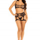 Комплект Leg Avenue Top and garter harness Black One Size Комплект Leg Avenue Top and garter harness Black One Size