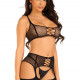Комплект Leg Avenue Top and garter harness Black One Size Комплект Leg Avenue Top and garter harness Black One Size