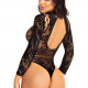 Боді Leg Avenue High neck lace bodysuit Black One Size Боді Leg Avenue High neck lace bodysuit Black One Size