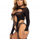 Бодістокінг Leg Avenue Bodystocking with cutout teddy Black One Size Бодістокінг Leg Avenue Bodystocking with cutout teddy Black One Size