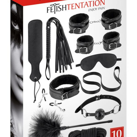 Набір для BDSM Fetish Tentation SM Bondage Box in vegan leather 10pcs Набір для BDSM Fetish Tentation SM Bondage Box in vegan leather 10pcs