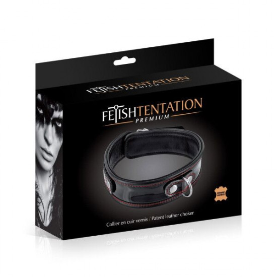 Нашийник Fetish Tentation Premium Patent leathe chocker Нашийник Fetish Tentation Premium Patent leathe chocker