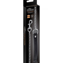 Повідець Fetish Tentation Premium Metal leash with cowhide leather wrist 115 см