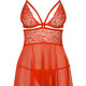 Бебі-дол Obsessive 838-BAB-3 babydoll & thong red 2XL/3XL Бебі-дол Obsessive 838-BAB-3 babydoll & thong red 2XL/3XL