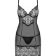 (SALE) Сорочка Obsessive Alluria chemise & thong L/XL (SALE) Сорочка Obsessive Alluria chemise & thong L/XL