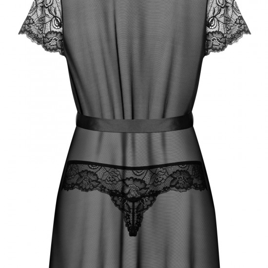 (SALE) Пеньюар Obsessive Alluria peignoir & thong S/M (SALE) Пеньюар Obsessive Alluria peignoir & thong S/M
