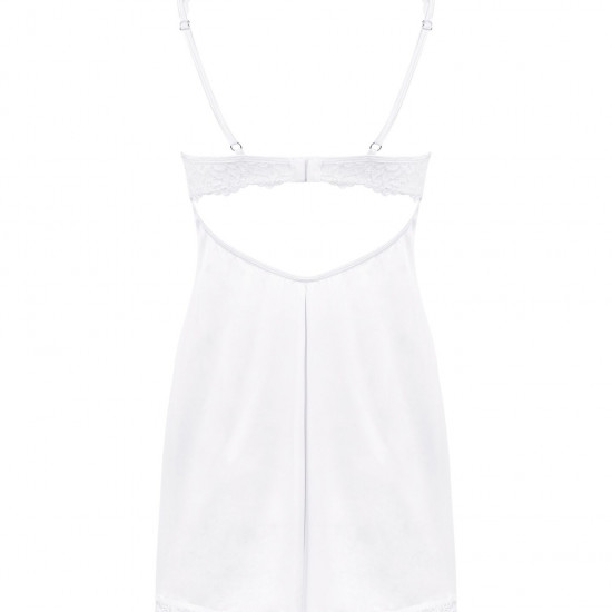 (SALE) Сорочка Obsessive Amor Blanco underwire chemise & thong white S/M (SALE) Сорочка Obsessive Amor Blanco underwire chemise & thong white S/M