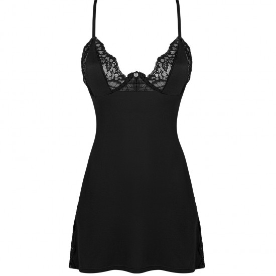 Сорочка Obsessive Bellastia chemise & thong M/L Сорочка Obsessive Bellastia chemise & thong M/L