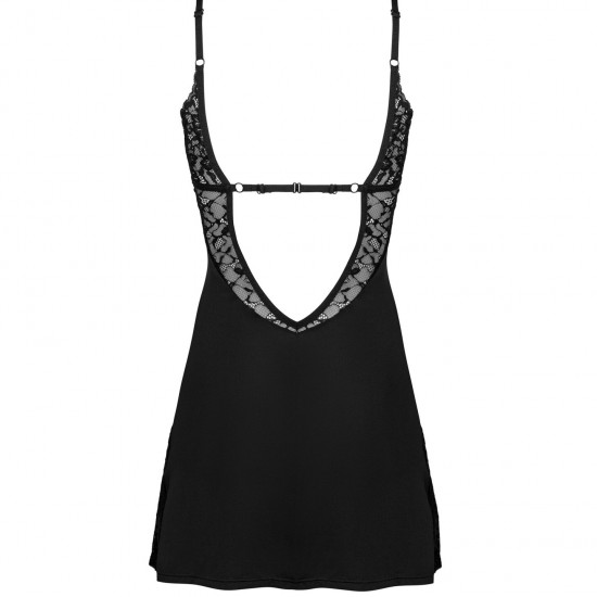 Сорочка Obsessive Bellastia chemise & thong XL/2XL Сорочка Obsessive Bellastia chemise & thong XL/2XL