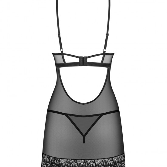 Сорочка Obsessive Donarella chemise & thong XL/2XL Сорочка Obsessive Donarella chemise & thong XL/2XL