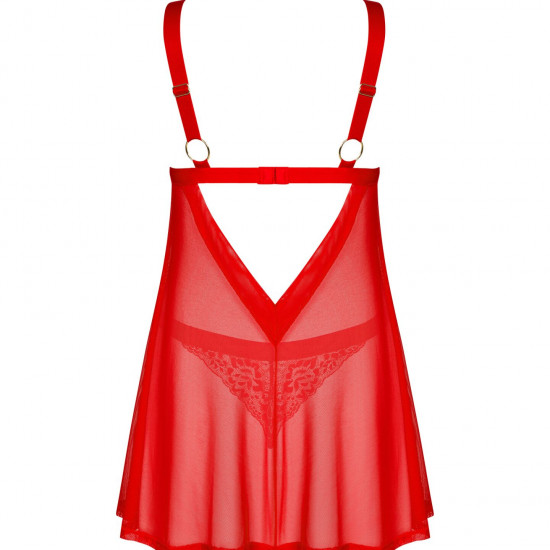Бебі-дол Obsessive Elianes babydoll & thong XS/S Бебі-дол Obsessive Elianes babydoll & thong XS/S