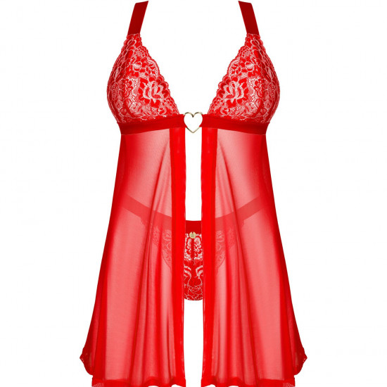 Бебі-дол Obsessive Elianes babydoll & thong XL/2XL Бебі-дол Obsessive Elianes babydoll & thong XL/2XL