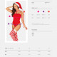 Боді Obsessive Kissmas teddy red S/M Боді Obsessive Kissmas teddy red S/M