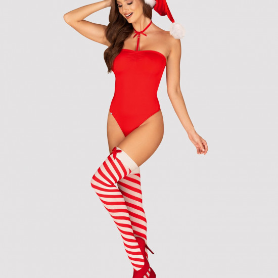 Боді Obsessive Kissmas teddy red L/XL Боді Obsessive Kissmas teddy red L/XL