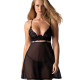 Бебі-дол Obsessive Nutris babydoll & thong XS/S Бебі-дол Obsessive Nutris babydoll & thong XS/S