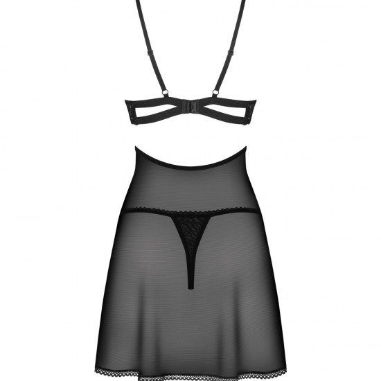 Бебі-дол Obsessive Nutris babydoll & thong XS/S Бебі-дол Obsessive Nutris babydoll & thong XS/S