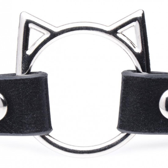 Чокер Master Series Kinky Kitty Ring Slim Choker - Black Чокер Master Series Kinky Kitty Ring Slim Choker - Black