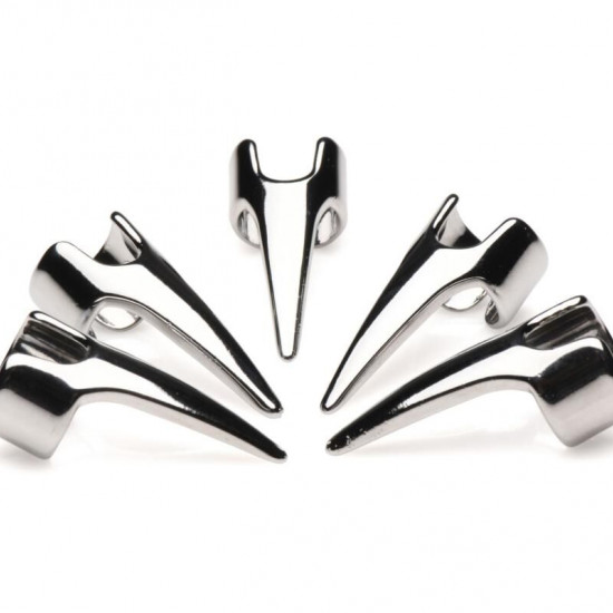 Набір кілець з кігтями Master Series Five-Piece Sensation Claw Rings - Silver Набір кілець з кігтями Master Series Five-Piece Sensation Claw Rings - Silver