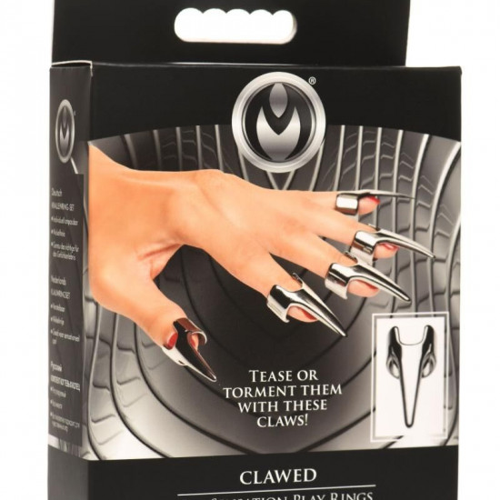 Набір кілець з кігтями Master Series Five-Piece Sensation Claw Rings - Silver Набір кілець з кігтями Master Series Five-Piece Sensation Claw Rings - Silver