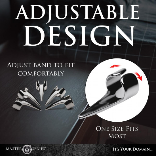 Набір кілець з кігтями Master Series Five-Piece Sensation Claw Rings - Silver Набір кілець з кігтями Master Series Five-Piece Sensation Claw Rings - Silver