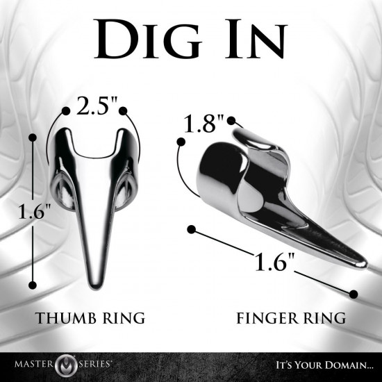 Набір кілець з кігтями Master Series Five-Piece Sensation Claw Rings - Silver Набір кілець з кігтями Master Series Five-Piece Sensation Claw Rings - Silver
