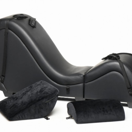 Секс-крісло з подушками Master Series Kinky Sex Lounge with Cushions - Black Секс-крісло з подушками Master Series Kinky Sex Lounge with Cushions - Black
