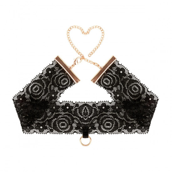 Мереживні наручники та комір Rosy Gold - Lace Cuffs and Collar - Black Мереживні наручники та комір Rosy Gold - Lace Cuffs and Collar - Black