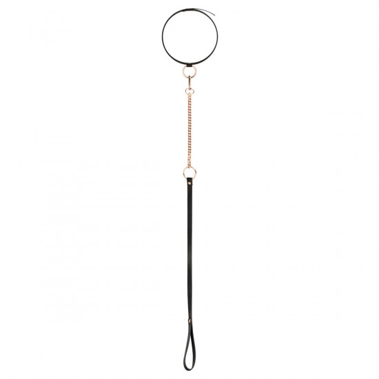 Нашийник з повідцем Rosy Gold - Collar with Leash - Black Нашийник з повідцем Rosy Gold - Collar with Leash - Black