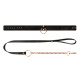 Нашийник з повідцем Rosy Gold - Collar with Leash - Black Нашийник з повідцем Rosy Gold - Collar with Leash - Black