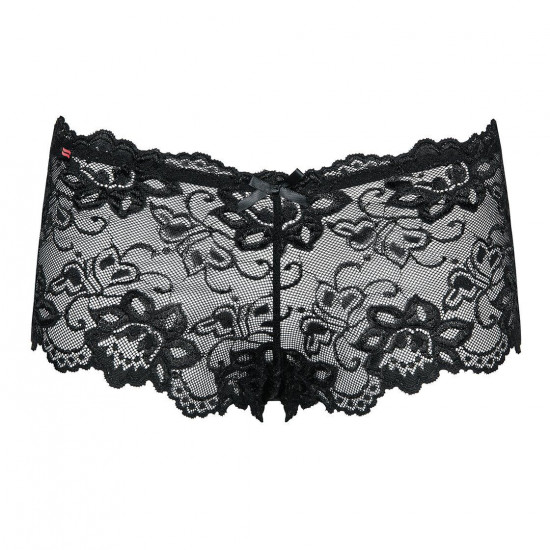 (SALE) Мереживні трусики-шортики Obsessive Idillia shorties black L/XL (SALE) Мереживні трусики-шортики Obsessive Idillia shorties black L/XL